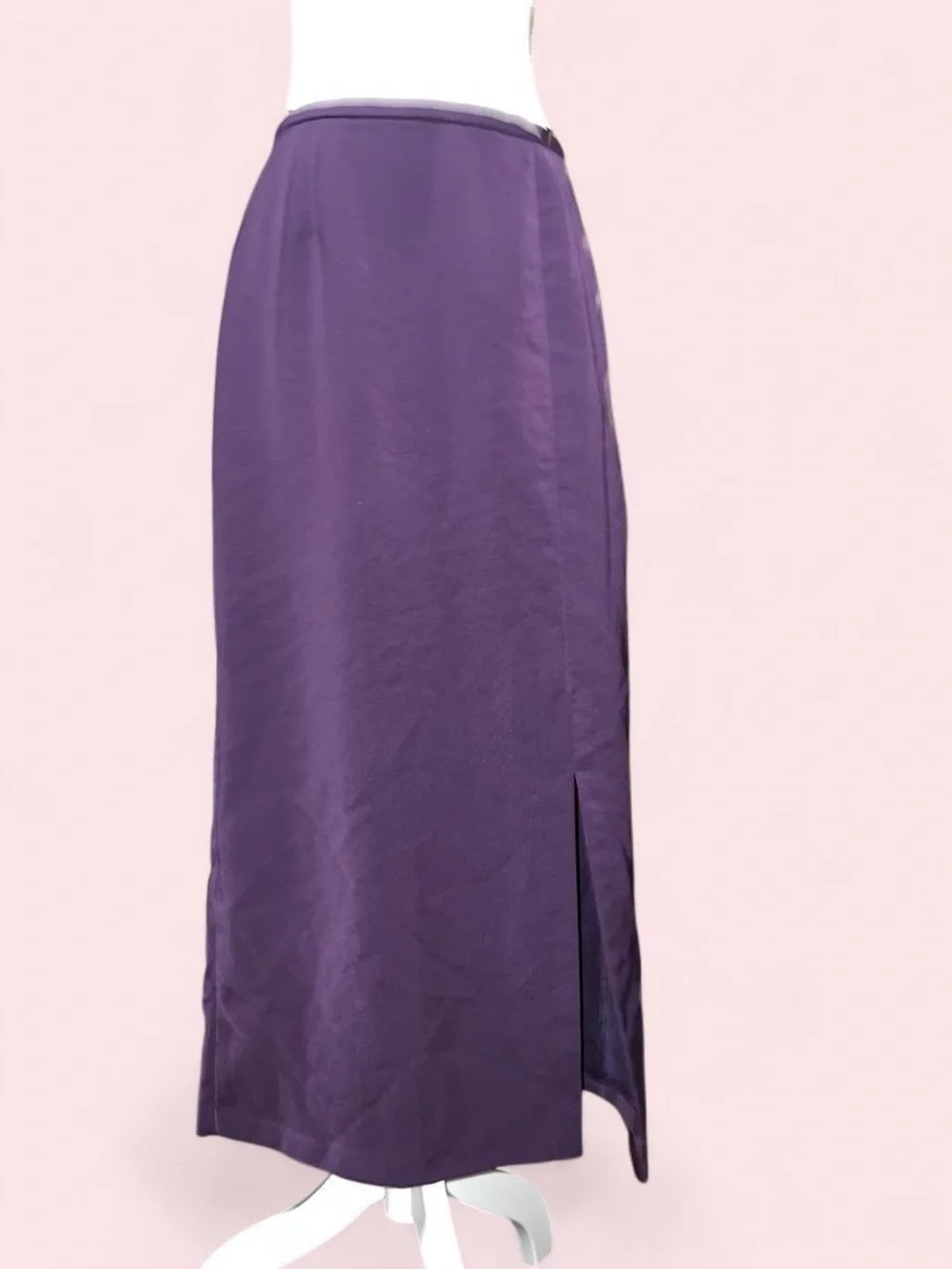 Size 10 Women's Long Purple Straight Skirt